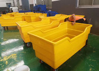 400-800kg Xe tải Poly Box Nửa mở Poly Linen Xe đẩy giặt thương mại trên bánh xe