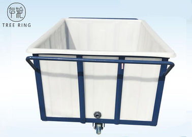 Xe tải thùng nhựa quay 1000kg màu trắng, xe đẩy nặng Wheelie Poly