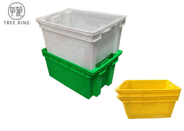 Thùng nhựa đóng gói vệ sinh đục lỗ Euro màu 630 * 420 * 315 Mm