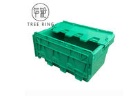 Hộp nhựa tái chế màu xanh lá cây có nắp đậy Bản lề, nắp đậy kèm theo Hộp chứa 500 X 330 X 236mm