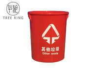 Thùng lưu trữ thực phẩm bằng nhựa màu đỏ 100L có nắp đậy và tay cầm để đóng gói thực phẩm khô