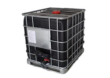 Thùng nhựa Tote Ibc màu đen thùng chứa 275 gallon với Pallet thép UN được phê duyệt