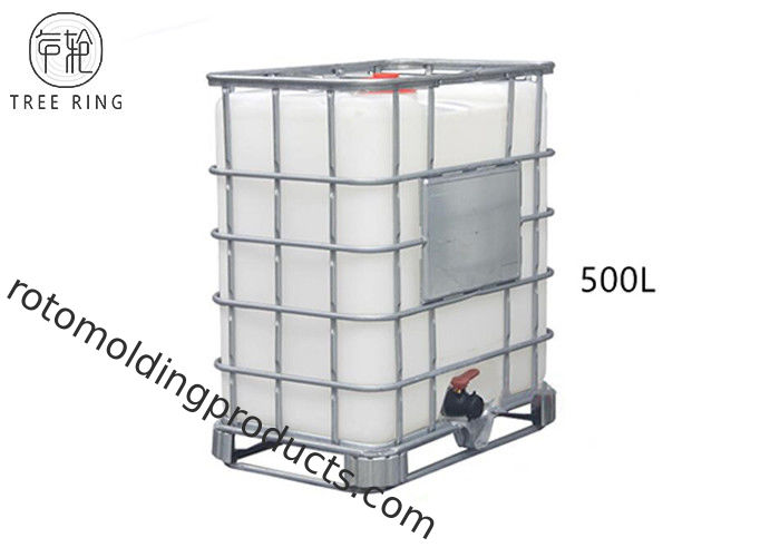 PE 500L Container trung gian được phục hồi số lượng lớn để tái chế hóa chất